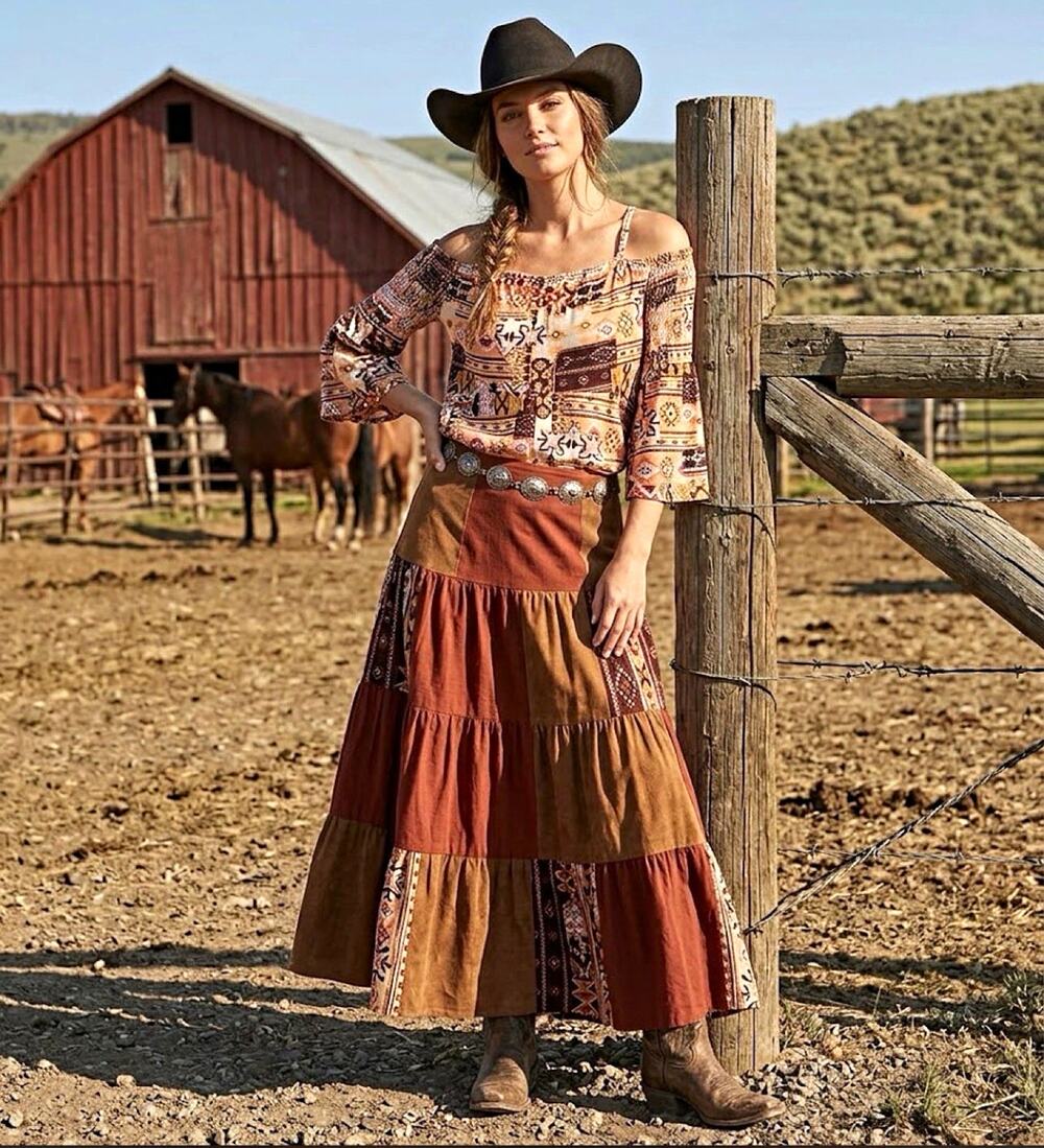 Cato Women’s XL Multicolor Geometric Boho Smocked Top V-Neck 3/4 Sleeve